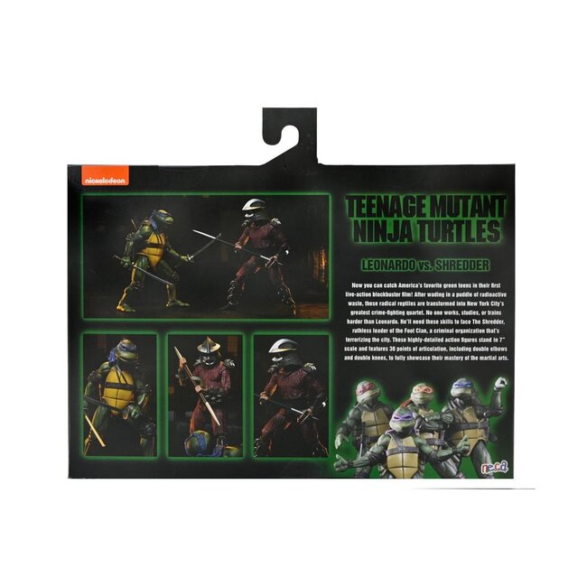 Teenage Mutant Ninja Turtles (1990 Movie) Action Figure Roof Top Battle Shredder vs Leo 18 cm