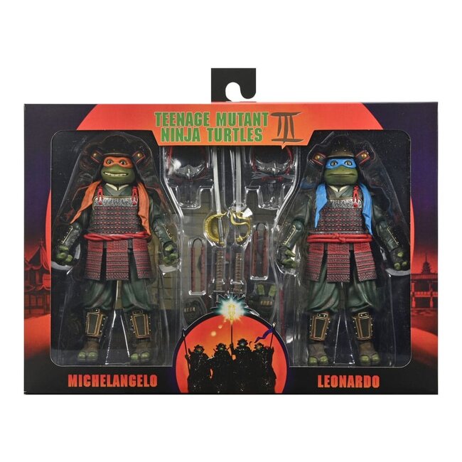 Teenage Mutant Ninja Turtles III Actionfiguren Doppelpack Leonardo & Michelangelo 18 cm