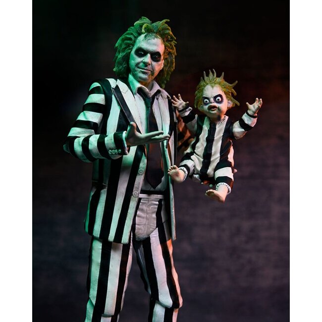 Beetlejuice Beetlejuice Action Figure 7 Scale Ultimate Striped Suit Beetlejuice 18 cm