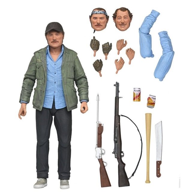 NECA  Jaws Action Figure Ultimate Sam Quint 50th Anniversary Figure 18 cm