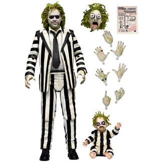 NECA  Beetlejuice Beetlejuice Action Figure 7 Scale Ultimate Striped Suit Beetlejuice 18 cm