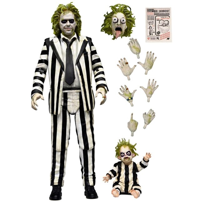 NECA  Beetlejuice Beetlejuice Action Figure 7 Scale Ultimate Striped Suit Beetlejuice 18 cm