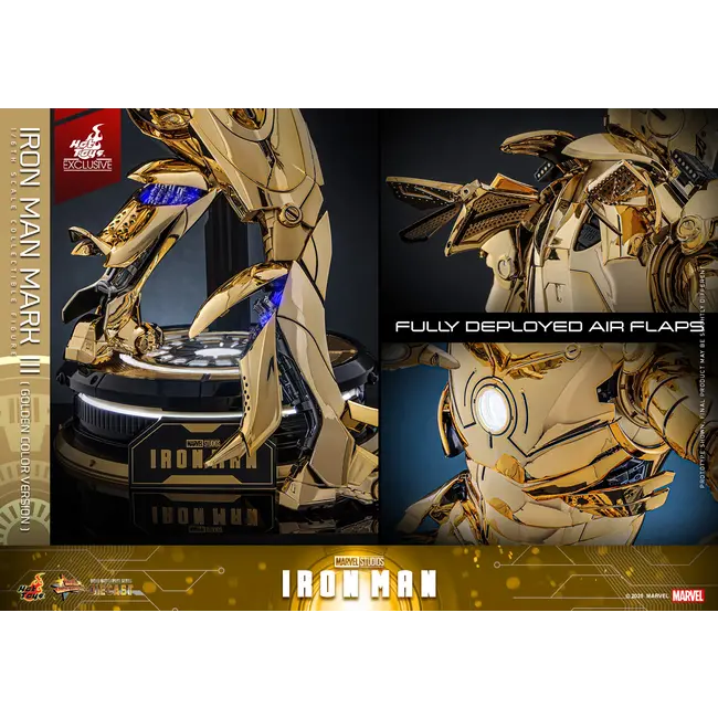 Iron Man Movie Masterpiece Diecast Actionfigur 1/6 Iron Man Mark III (Goldfarbene Version) Hot Toys Exklusiv