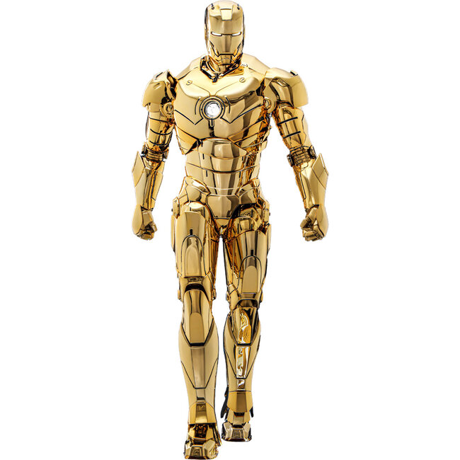 Iron Man Movie Masterpiece Diecast Action Figure 1/6 Iron Man Mark III (Gold Color Version) Hot Toys Exclusive 33 cm