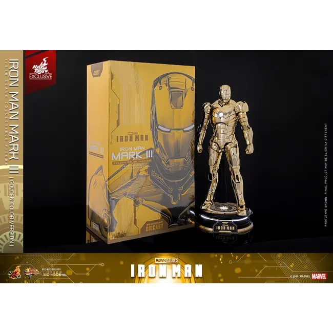 Iron Man Movie Masterpiece Diecast Actionfigur 1/6 Iron Man Mark III (Goldfarbene Version) Hot Toys Exklusiv