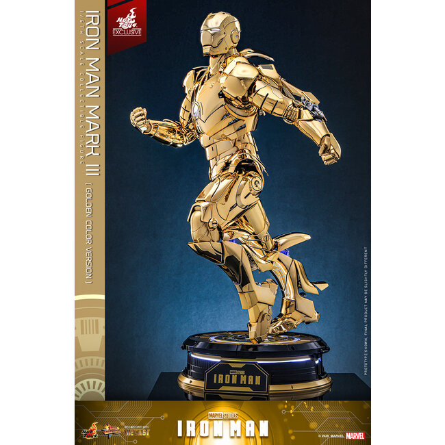 Iron Man Movie Masterpiece Diecast Action Figure 1/6 Iron Man Mark III (Gold Color Version) Hot Toys Exclusive 33 cm