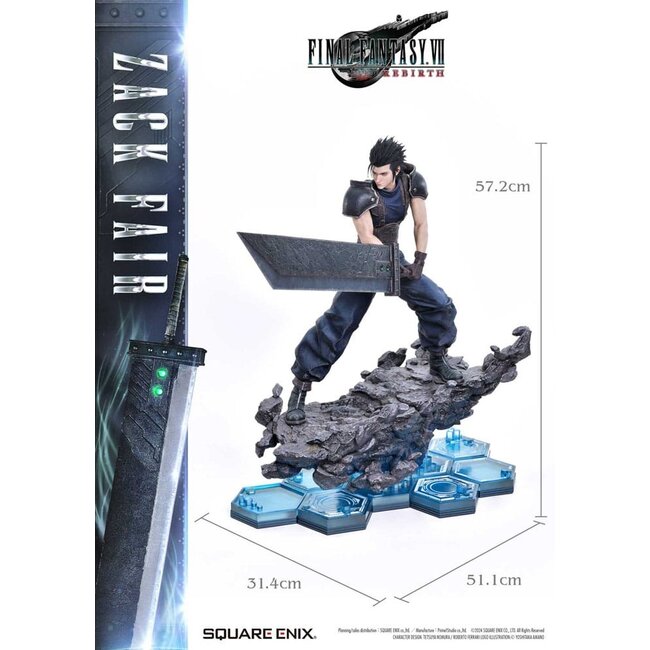Final Fantasy VII Rebirth Statue 1/4 Zack Fair 57 cm