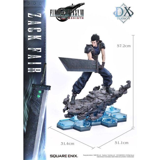Final Fantasy VII Rebirth Statue 1/4 Zack Fair Deluxe Ver. 57 cm