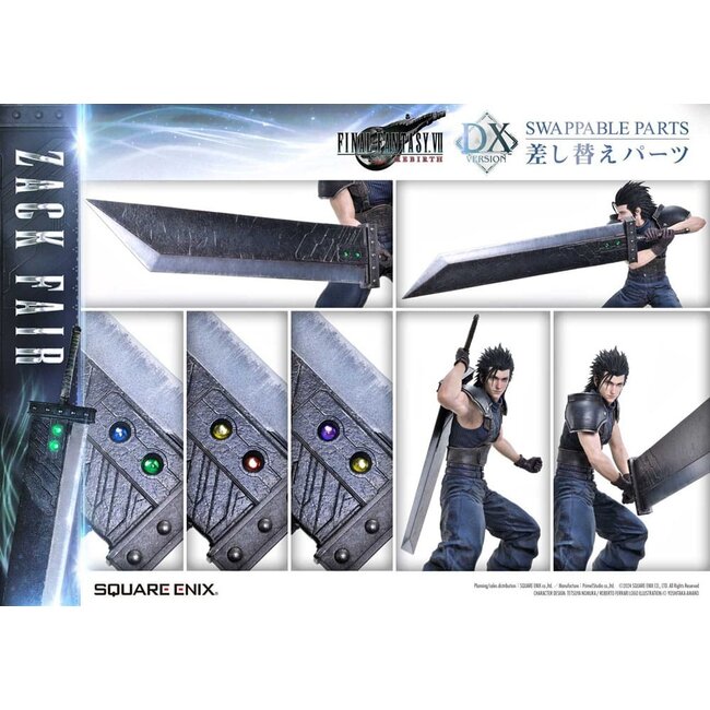 Final Fantasy VII Rebirth Statue 1/4 Zack Fair Deluxe Ver. 57 cm