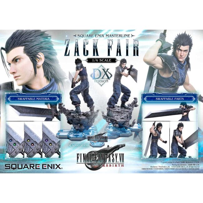 Final Fantasy VII Rebirth Statue 1/4 Zack Fair Deluxe Ver. 57 cm
