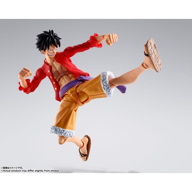 One Piece SH Figuarts Actionfigur Monkey D. Luffy (Der Überfall auf Onigashima) 14 cm