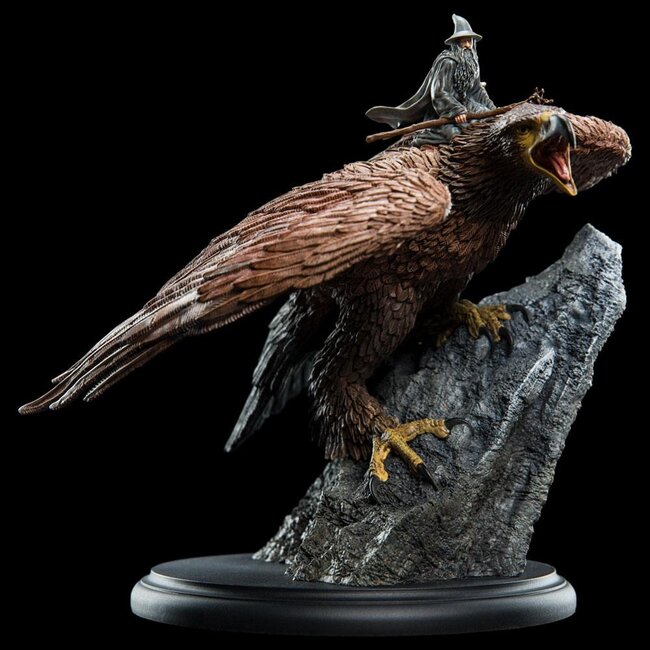 Herr der Ringe Statue Gandalf auf Gwaihir 15 cm