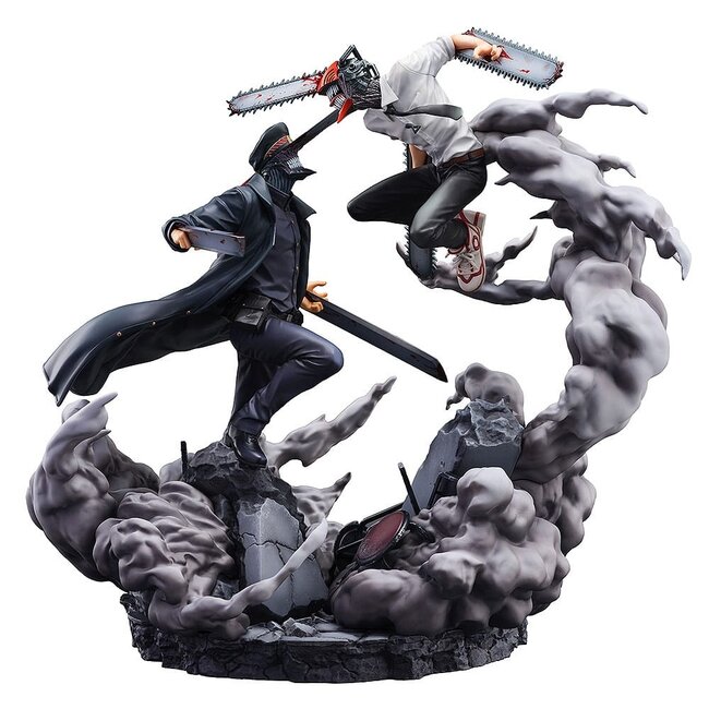Sega Chainsaw Man Statue Super Situation Figur Chainsaw Man vs. Samurai-Schwert 26 cm