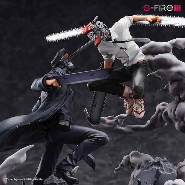 Chainsaw Man Statue Super Situation Figur Chainsaw Man vs. Samurai-Schwert 26 cm