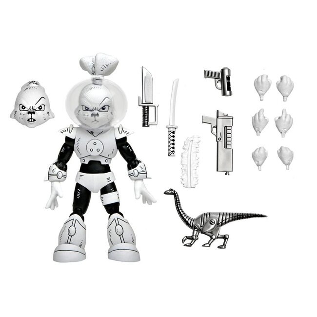 NECA  Usagi Yojimbo Action Figure Space Usagi Yojimbo Black & White Figure 18 cm
