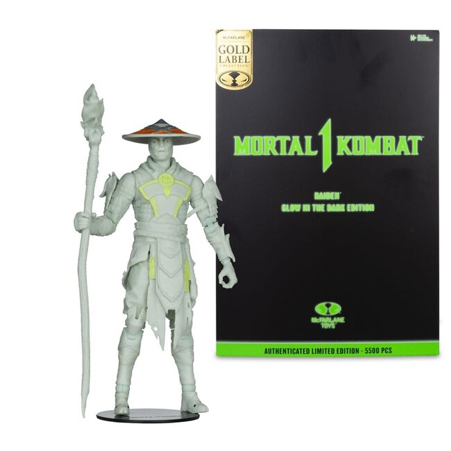 McFarlane Toys Mortal Kombat Action Figure Glow in the Dark Edition Raiden (Gold Label) 18 cm