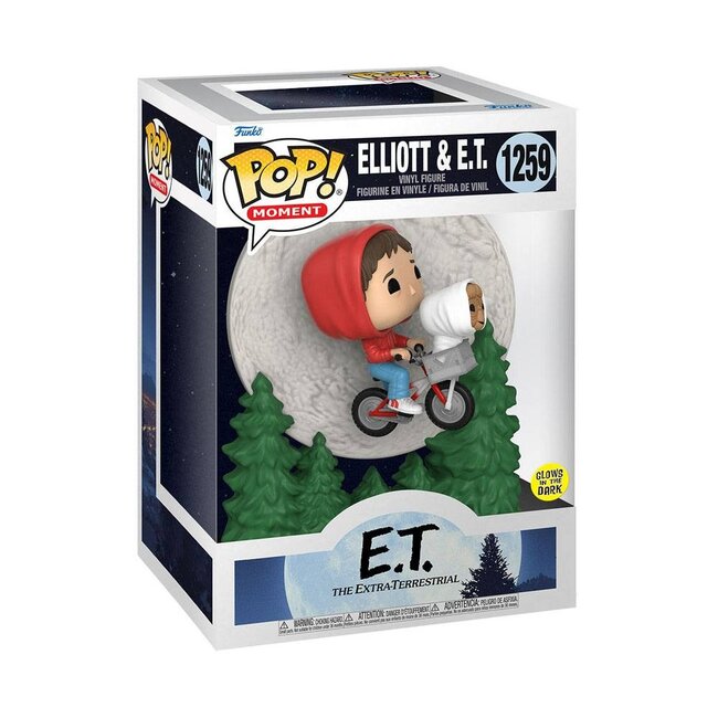 ET – Der Außerirdische POP! Moment Vinylfigur Elliot und ET Flying (GITD) 9 cm