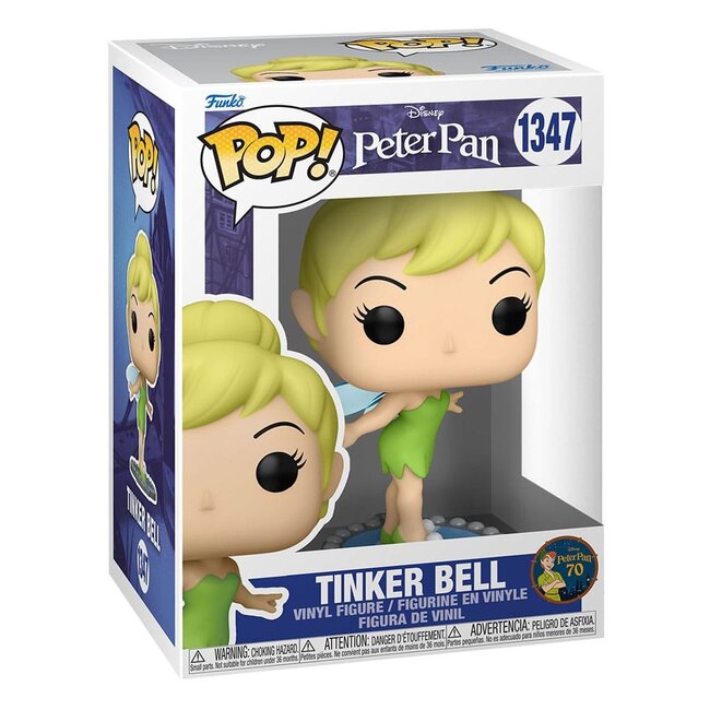 Peter Pan 70. Jubiläum POP! Disney Vinyl Figur Tink auf Spiegel 9 cm