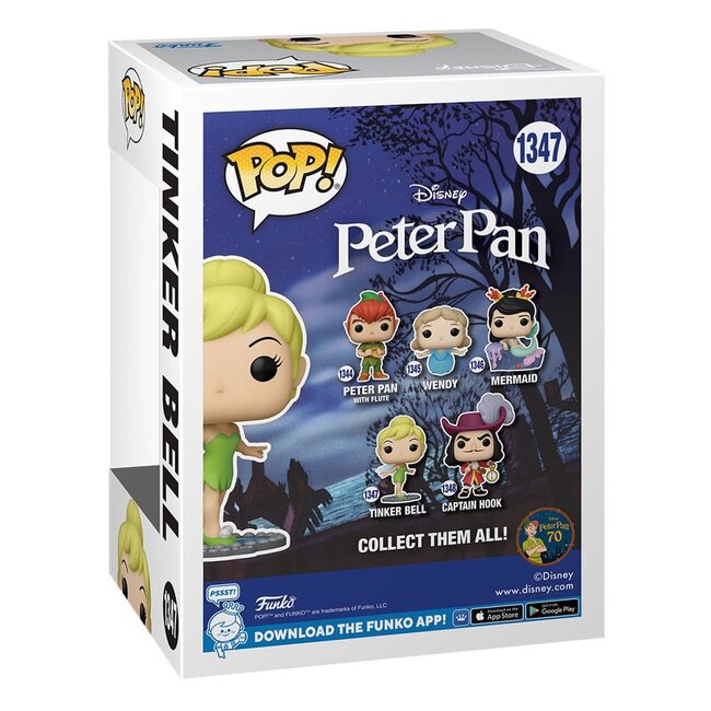 Peter Pan 70. Jubiläum POP! Disney Vinyl Figur Tink auf Spiegel 9 cm