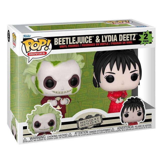 Beetlejuice 2 POP! Animation Vinyl Figuren 2er-Pack Beetlejuice & Lydia Deetz 9 cm