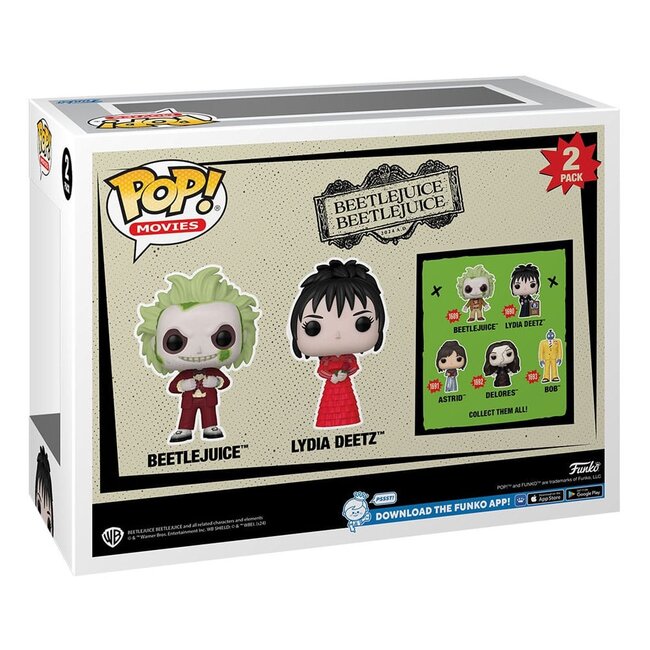 Beetlejuice 2 POP! Animation Vinyl Figuren 2er-Pack Beetlejuice & Lydia Deetz 9 cm