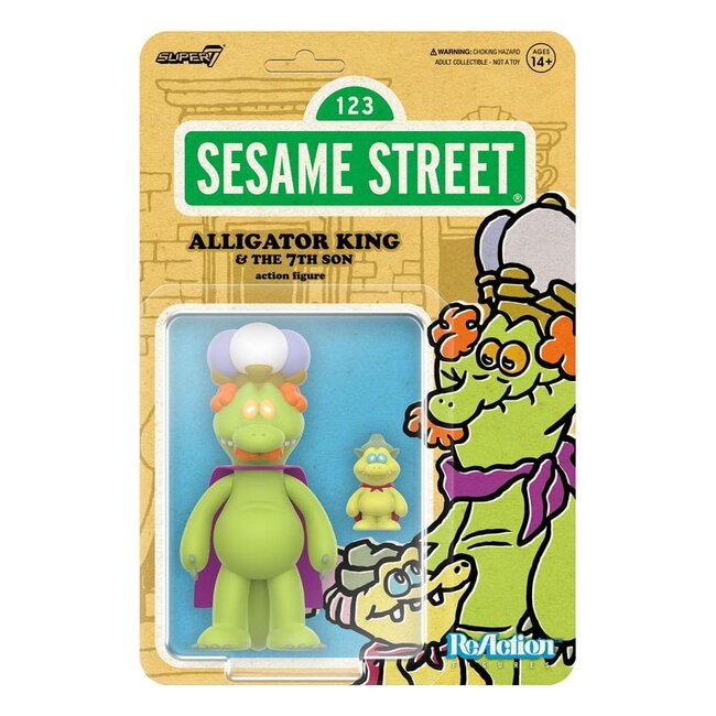 Sesame Street ReAction Action Figure Wave 04 Alligator King & 7th Son 10 cm