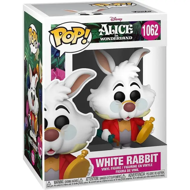 Alice im Wunderland POP! Disney Vinyl Figur Weißes Kaninchen mit Uhr 9 cm