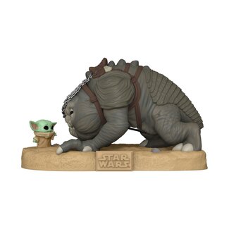 Funko Star Wars: The Book of Boba Fett Super Sized Jumbo POP! Vinyl Figure Grogu with Rancor 25 cm
