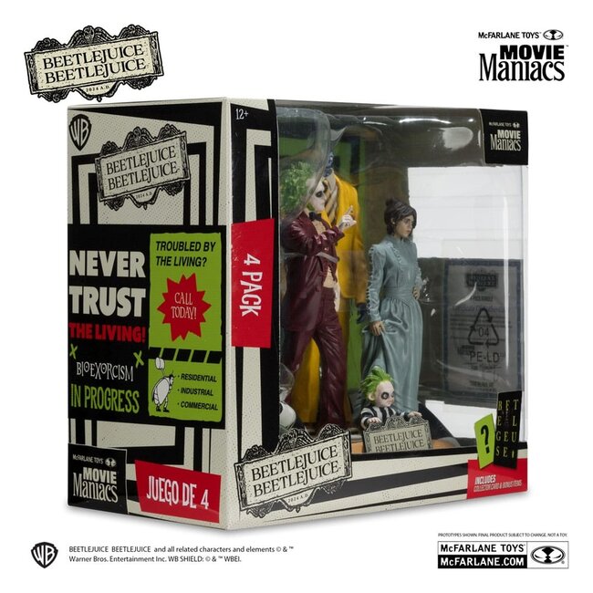 Beetlejuice Beetlejuice Movie Maniacs PVC Statue 4er-Pack 15 cm