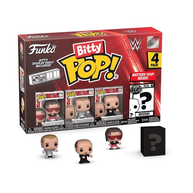 Funko WWE Bitty POP! Vinyl Figure 4-Pack Bret Hart 2,5 cm