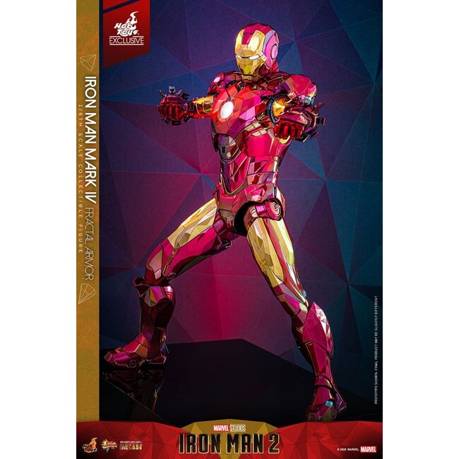 Iron Man Movie Masterpiece Diecast Action Figure 1/6 Iron Man Mark VI (Fractal Armor) Hot Toys Exclusive 33 cm