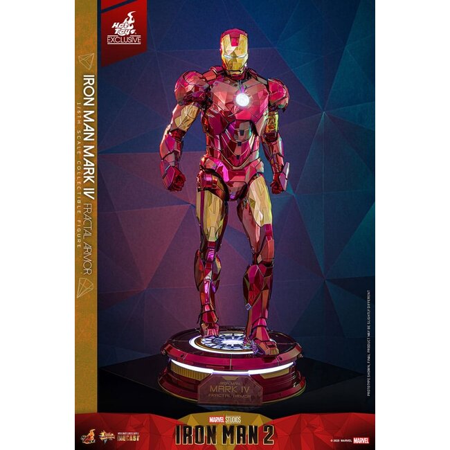 Iron Man Movie Masterpiece Diecast Action Figure 1/6 Iron Man Mark VI (Fractal Armor) Hot Toys Exclusive 33 cm