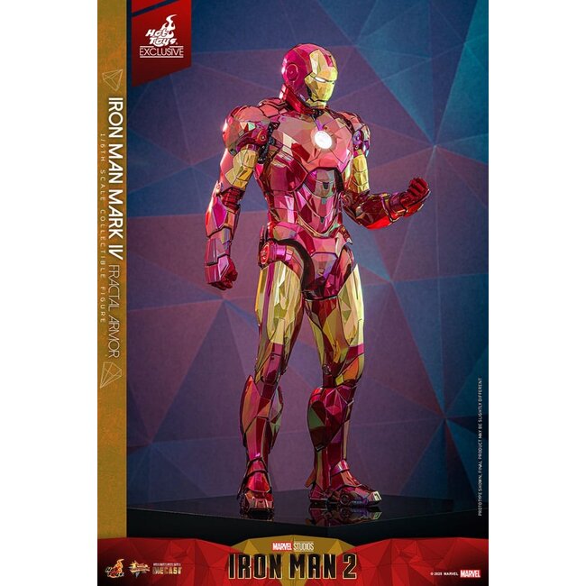 Iron Man Movie Masterpiece Diecast Action Figure 1/6 Iron Man Mark VI (Fractal Armor) Hot Toys Exclusive 33 cm