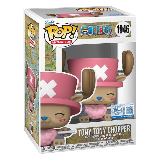 One Piece POP! Animation Vinyl Figure Tony Tony Chopper with Cotton Candy heo Exclusive 9 cm