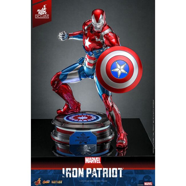 Marvel Comic Diecast Masterpiece Actionfigur 1/6 Iron Patriot Hot Toys Exklusiv 32 cm