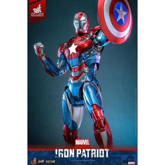 Marvel Comic Diecast Masterpiece Actionfigur 1/6 Iron Patriot Hot Toys Exklusiv 32 cm