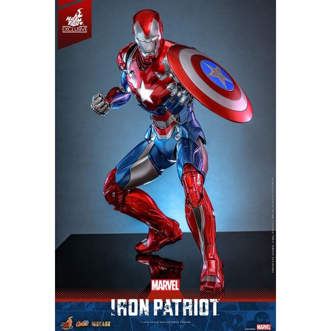 Marvel Comic Diecast Masterpiece Actionfigur 1/6 Iron Patriot Hot Toys Exklusiv 32 cm