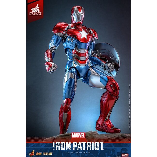 Marvel Comic Diecast Masterpiece Actionfigur 1/6 Iron Patriot Hot Toys Exklusiv 32 cm