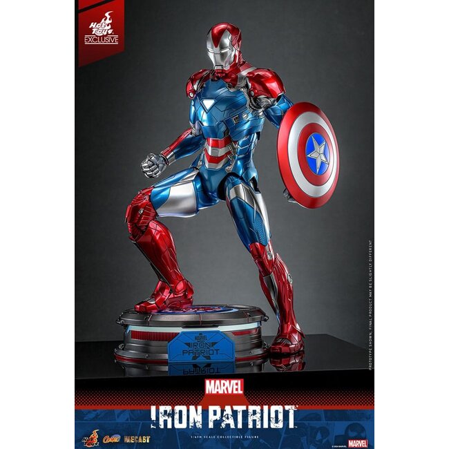 Marvel Comic Diecast Masterpiece Actionfigur 1/6 Iron Patriot Hot Toys Exklusiv 32 cm