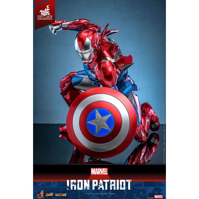 Marvel Comic Diecast Masterpiece Actionfigur 1/6 Iron Patriot Hot Toys Exklusiv 32 cm