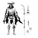 NECA  Teenage Mutant Ninja Turtles Actionfigur Elite Foot Ninja Guard Schwarz & Weiß 18 cm