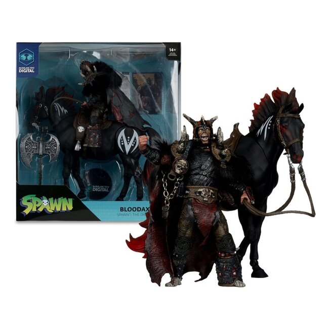 McFarlane Toys Spawn Action Figure 2-Pack Bloodaxe with Horse (Spawn: The Dark Ages) 18 cm
