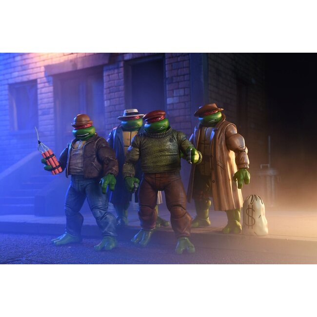 Teenage Mutant Ninja Turtles Action Figure 4 Pack Gangster Turtles 18 cm