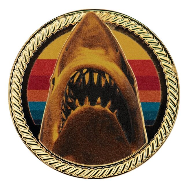 Jaws Collectable Coin 50th Anniversary 24k Gold Plated Limited Edition