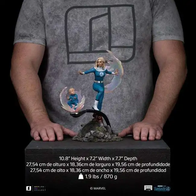 Fantastic Four Art Scale Statue 1/10 Invisible Woman and Franklin 28 cm