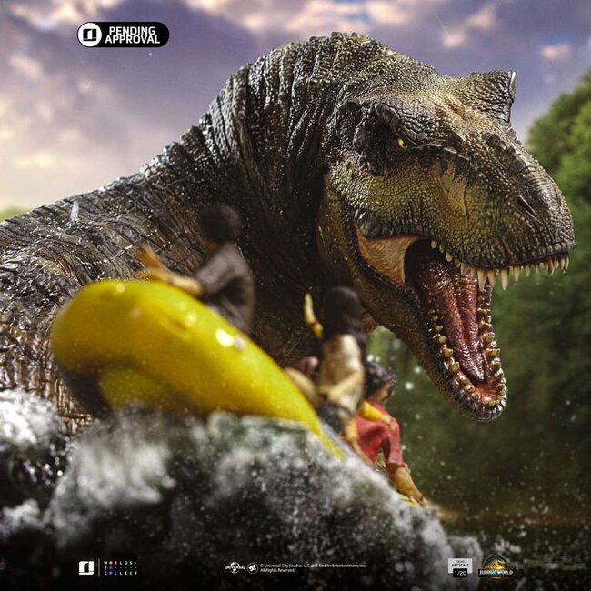 Jurassic World: Rebirth Demi Art Scale Statue 1/20  T-Rex River Attack 22 cm