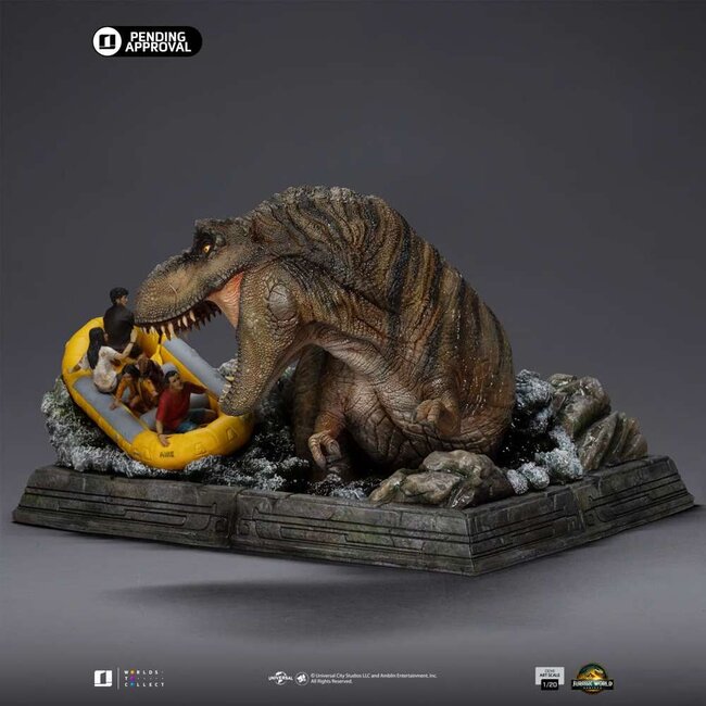 Jurassic World: Rebirth Demi Art Scale Statue 1/20  T-Rex River Attack 22 cm