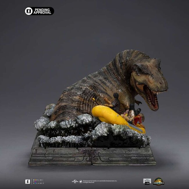 Jurassic World: Rebirth Demi Art Scale Statue 1/20  T-Rex River Attack 22 cm