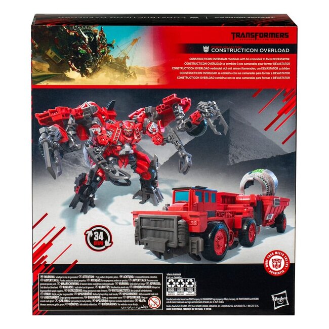 Transformers: Revenge of the Fallen Studio Series Leader Class Action Figure Power Collection Constructicon Overload 22 cm