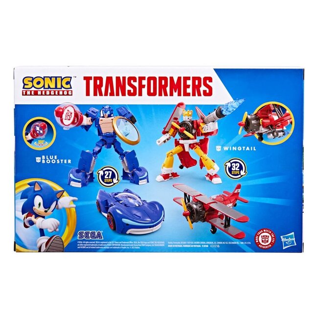 Sonic the Hedgehog x Transformers Actionfigur Wingtail & Blue Booster 13 cm